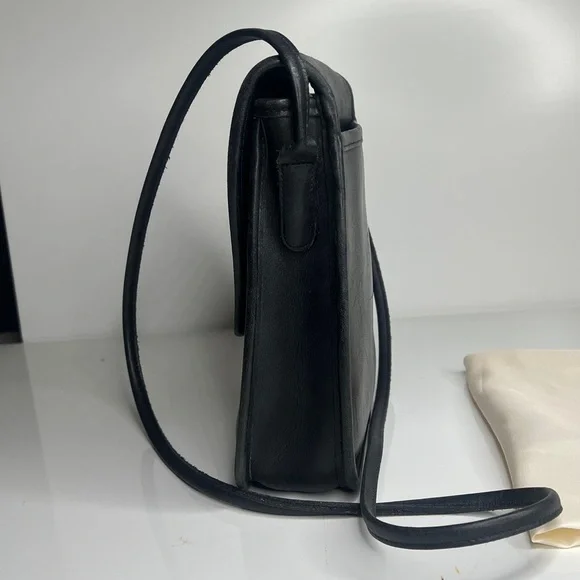 Coach Lindsay Black Leather Crossbody Bag - Picture 7 of 12